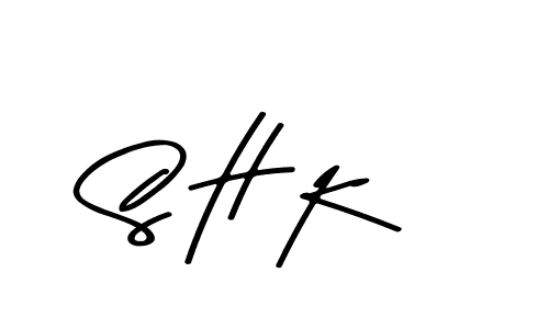 Use a signature maker to create a handwritten signature online. With this signature software, you can design (Asem Kandis PERSONAL USE) your own signature for name S H K. S H K signature style 9 images and pictures png