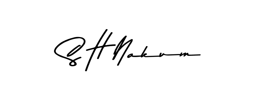 This is the best signature style for the S H Nakum name. Also you like these signature font (Asem Kandis PERSONAL USE). Mix name signature. S H Nakum signature style 9 images and pictures png