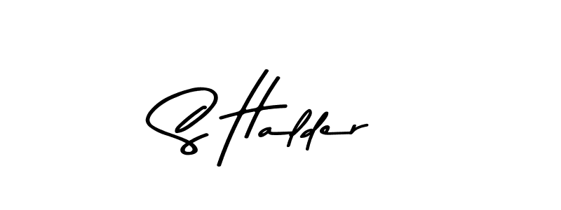 How to make S Halder name signature. Use Asem Kandis PERSONAL USE style for creating short signs online. This is the latest handwritten sign. S Halder signature style 9 images and pictures png