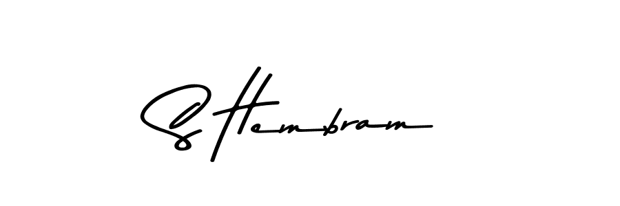 You should practise on your own different ways (Asem Kandis PERSONAL USE) to write your name (S Hembram) in signature. don't let someone else do it for you. S Hembram signature style 9 images and pictures png