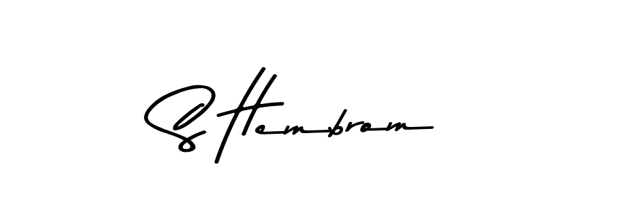 How to make S Hembrom signature? Asem Kandis PERSONAL USE is a professional autograph style. Create handwritten signature for S Hembrom name. S Hembrom signature style 9 images and pictures png