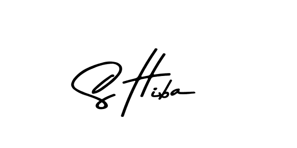 How to make S Hiba name signature. Use Asem Kandis PERSONAL USE style for creating short signs online. This is the latest handwritten sign. S Hiba signature style 9 images and pictures png