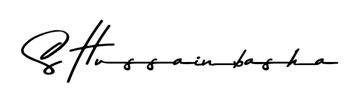 Get an exclusive digital autograph for S Hussainbasha. The Asem Kandis PERSONAL USE typeface captures the charm of real penmanship on paper. S Hussainbasha signature style 9 images and pictures png