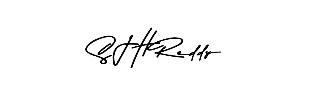 How to make S J H Reddy name signature. Use Asem Kandis PERSONAL USE style for creating short signs online. This is the latest handwritten sign. S J H Reddy signature style 9 images and pictures png