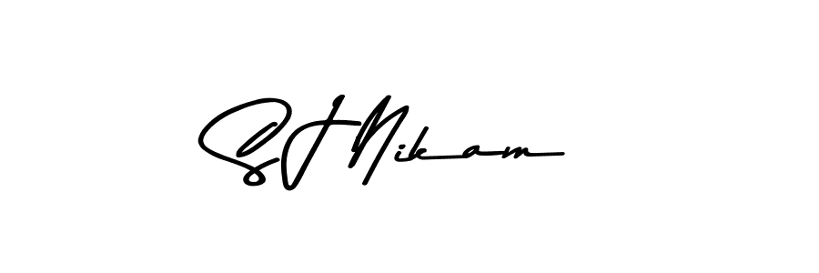 Best and Professional Signature Style for S J Nikam. Asem Kandis PERSONAL USE Best Signature Style Collection. S J Nikam signature style 9 images and pictures png