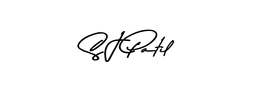 Make a beautiful signature design for name S J Patil. With this signature (Asem Kandis PERSONAL USE) style, you can create a handwritten signature for free. S J Patil signature style 9 images and pictures png