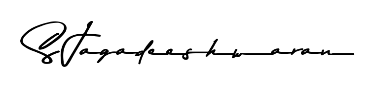 The Asem Kandis PERSONAL USE font gives name S Jagadeeshwaran a signature that looks effortless yet distinguished. Download high-res PNG instantly. S Jagadeeshwaran signature style 9 images and pictures png