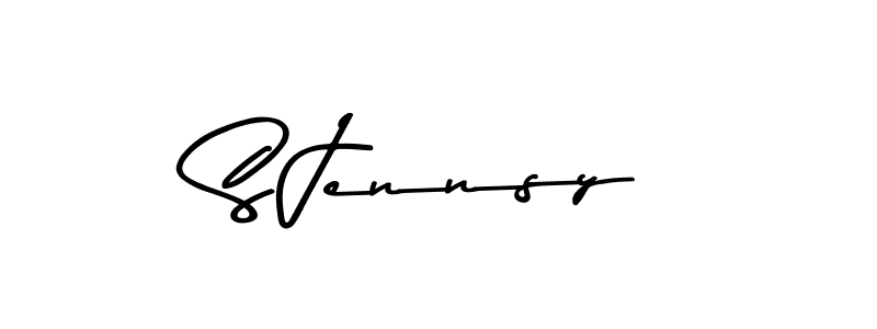 S Jennsy stylish signature style. Best Handwritten Sign (Asem Kandis PERSONAL USE) for my name. Handwritten Signature Collection Ideas for my name S Jennsy. S Jennsy signature style 9 images and pictures png