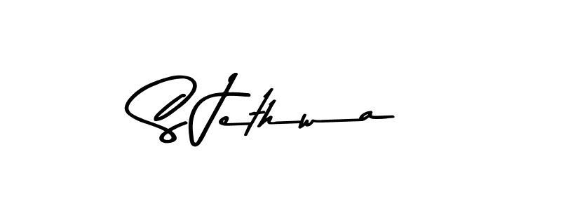 Create a beautiful signature design for name S Jethwa. With this signature (Asem Kandis PERSONAL USE) fonts, you can make a handwritten signature for free. S Jethwa signature style 9 images and pictures png