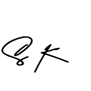 Create a beautiful signature design for name S K. With this signature (Asem Kandis PERSONAL USE) fonts, you can make a handwritten signature for free. S K signature style 9 images and pictures png