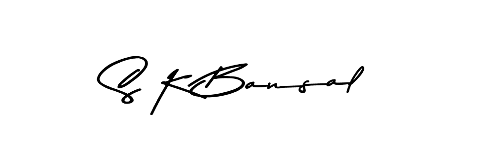 How to make S K Bansal name signature. Use Asem Kandis PERSONAL USE style for creating short signs online. This is the latest handwritten sign. S K Bansal signature style 9 images and pictures png