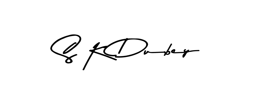 The best way (Asem Kandis PERSONAL USE) to make a short signature is to pick only two or three words in your name. The name S K Dubey include a total of six letters. For converting this name. S K Dubey signature style 9 images and pictures png