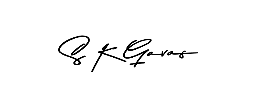 You should practise on your own different ways (Asem Kandis PERSONAL USE) to write your name (S K Gavas) in signature. don't let someone else do it for you. S K Gavas signature style 9 images and pictures png