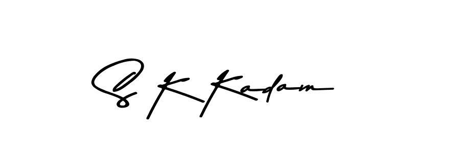 You should practise on your own different ways (Asem Kandis PERSONAL USE) to write your name (S K Kadam) in signature. don't let someone else do it for you. S K Kadam signature style 9 images and pictures png