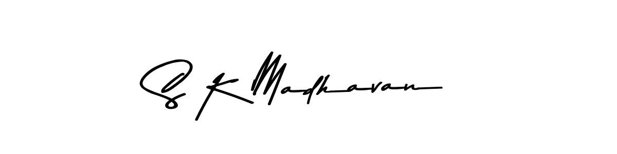 This is the best signature style for the S K Madhavan name. Also you like these signature font (Asem Kandis PERSONAL USE). Mix name signature. S K Madhavan signature style 9 images and pictures png
