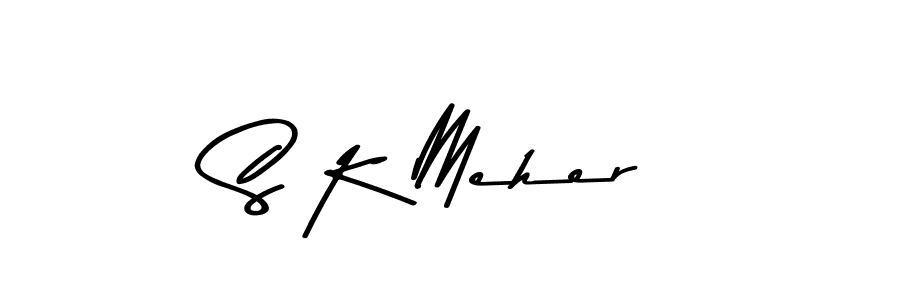 You should practise on your own different ways (Asem Kandis PERSONAL USE) to write your name (S K Meher) in signature. don't let someone else do it for you. S K Meher signature style 9 images and pictures png