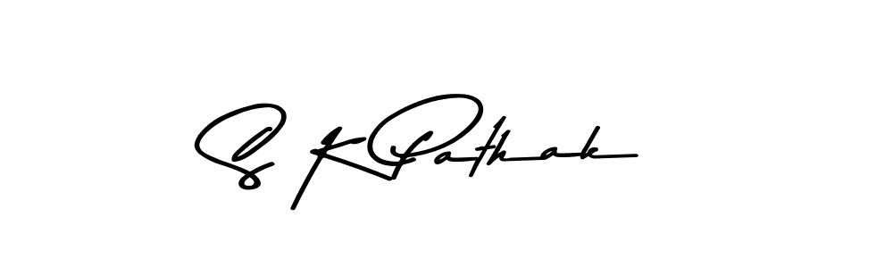 The best way (Asem Kandis PERSONAL USE) to make a short signature is to pick only two or three words in your name. The name S K Pathak include a total of six letters. For converting this name. S K Pathak signature style 9 images and pictures png