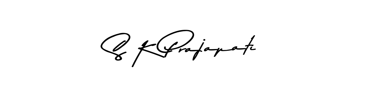 Make a beautiful signature design for name S K Prajapati. With this signature (Asem Kandis PERSONAL USE) style, you can create a handwritten signature for free. S K Prajapati signature style 9 images and pictures png