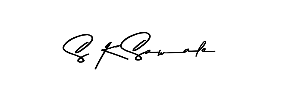 Create a beautiful signature design for name S K Sawale. With this signature (Asem Kandis PERSONAL USE) fonts, you can make a handwritten signature for free. S K Sawale signature style 9 images and pictures png