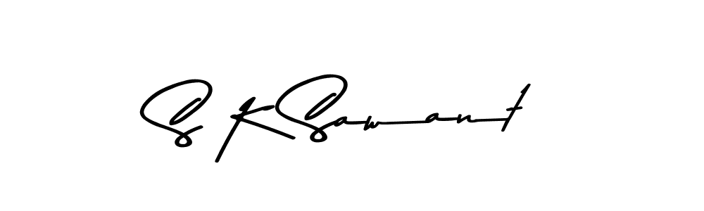 Create a beautiful signature design for name S K Sawant. With this signature (Asem Kandis PERSONAL USE) fonts, you can make a handwritten signature for free. S K Sawant signature style 9 images and pictures png