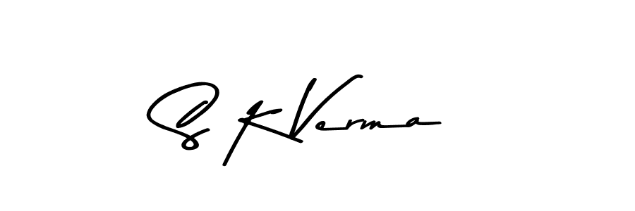 How to make S K Verma name signature. Use Asem Kandis PERSONAL USE style for creating short signs online. This is the latest handwritten sign. S K Verma signature style 9 images and pictures png