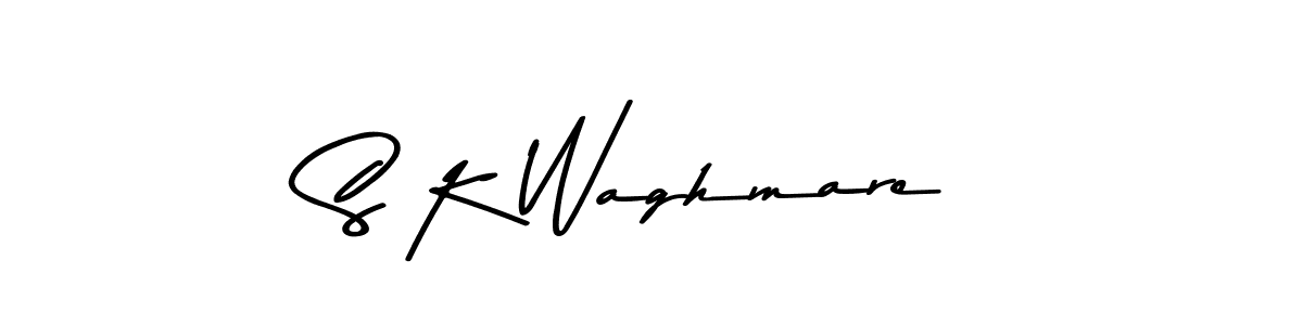 Make a beautiful signature design for name S K Waghmare. With this signature (Asem Kandis PERSONAL USE) style, you can create a handwritten signature for free. S K Waghmare signature style 9 images and pictures png
