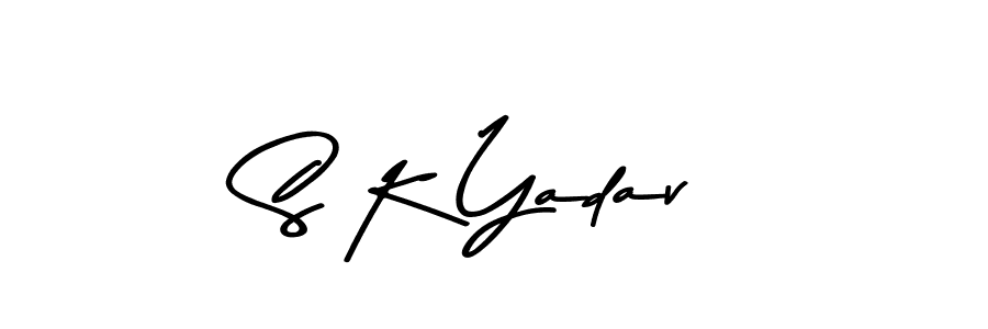 How to make S K Yadav name signature. Use Asem Kandis PERSONAL USE style for creating short signs online. This is the latest handwritten sign. S K Yadav signature style 9 images and pictures png