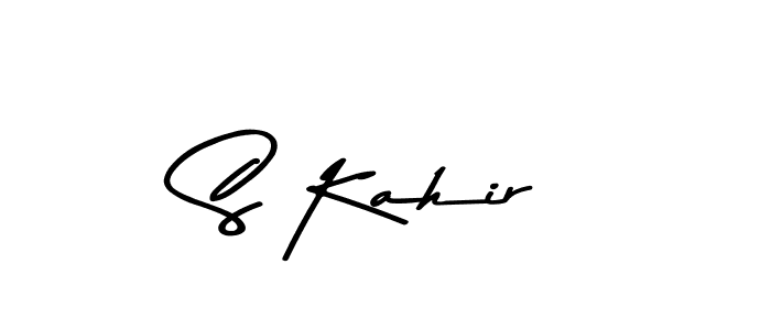 How to make S Kahir name signature. Use Asem Kandis PERSONAL USE style for creating short signs online. This is the latest handwritten sign. S Kahir signature style 9 images and pictures png