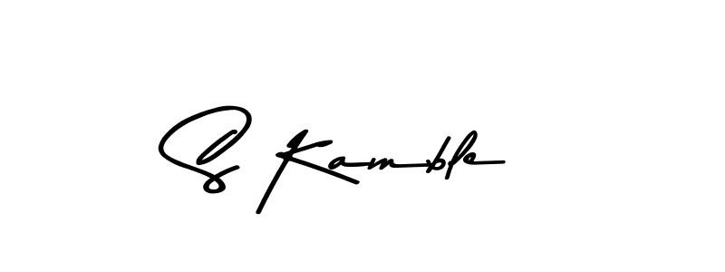 Make a beautiful signature design for name S Kamble. With this signature (Asem Kandis PERSONAL USE) style, you can create a handwritten signature for free. S Kamble signature style 9 images and pictures png