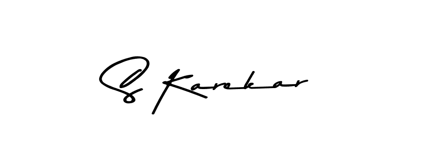 if you are searching for the best signature style for your name S Karekar. so please give up your signature search. here we have designed multiple signature styles  using Asem Kandis PERSONAL USE. S Karekar signature style 9 images and pictures png