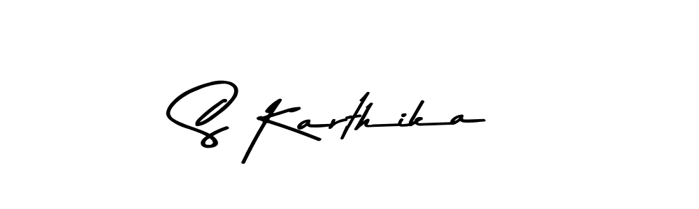 Create a beautiful signature design for name S Karthika. With this signature (Asem Kandis PERSONAL USE) fonts, you can make a handwritten signature for free. S Karthika signature style 9 images and pictures png