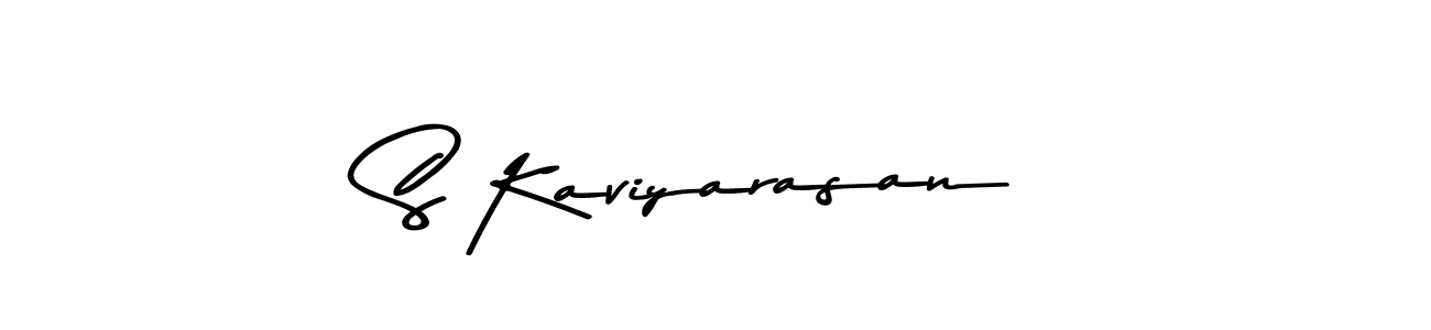 How to make S Kaviyarasan name signature. Use Asem Kandis PERSONAL USE style for creating short signs online. This is the latest handwritten sign. S Kaviyarasan signature style 9 images and pictures png