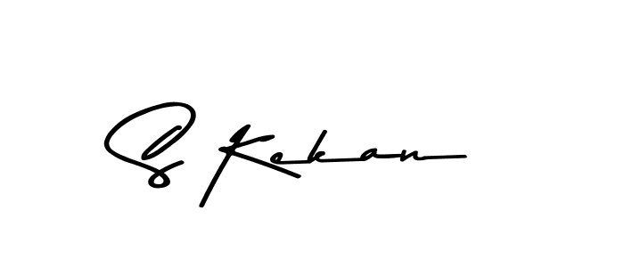 The best way (Asem Kandis PERSONAL USE) to make a short signature is to pick only two or three words in your name. The name S Kekan include a total of six letters. For converting this name. S Kekan signature style 9 images and pictures png