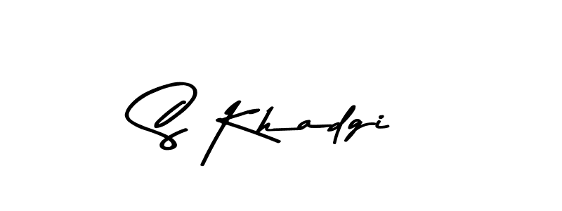Design your own signature with our free online signature maker. With this signature software, you can create a handwritten (Asem Kandis PERSONAL USE) signature for name S Khadgi. S Khadgi signature style 9 images and pictures png