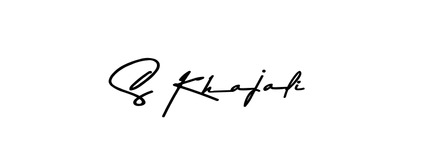 How to make S Khajali name signature. Use Asem Kandis PERSONAL USE style for creating short signs online. This is the latest handwritten sign. S Khajali signature style 9 images and pictures png