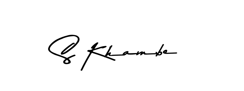 How to Draw S Khambe signature style? Asem Kandis PERSONAL USE is a latest design signature styles for name S Khambe. S Khambe signature style 9 images and pictures png
