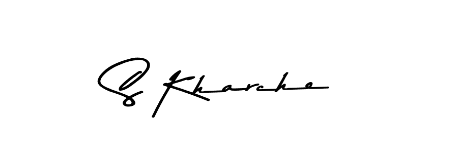 How to make S Kharche name signature. Use Asem Kandis PERSONAL USE style for creating short signs online. This is the latest handwritten sign. S Kharche signature style 9 images and pictures png