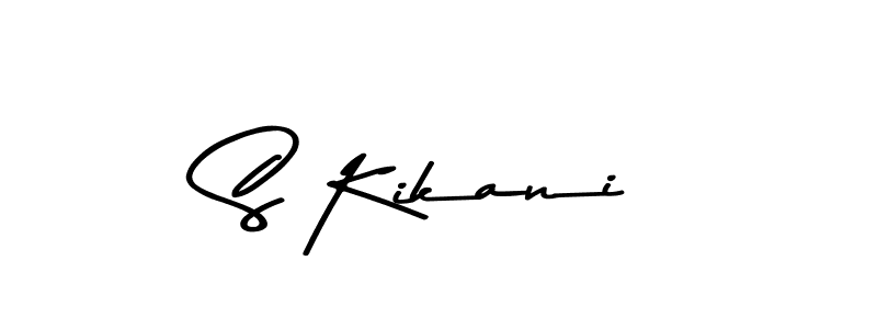 Make a beautiful signature design for name S Kikani. With this signature (Asem Kandis PERSONAL USE) style, you can create a handwritten signature for free. S Kikani signature style 9 images and pictures png