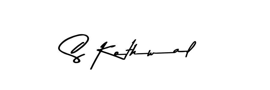 You should practise on your own different ways (Asem Kandis PERSONAL USE) to write your name (S Kothwal) in signature. don't let someone else do it for you. S Kothwal signature style 9 images and pictures png