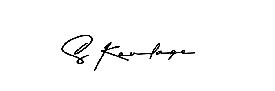 Use a signature maker to create a handwritten signature online. With this signature software, you can design (Asem Kandis PERSONAL USE) your own signature for name S Koulage. S Koulage signature style 9 images and pictures png