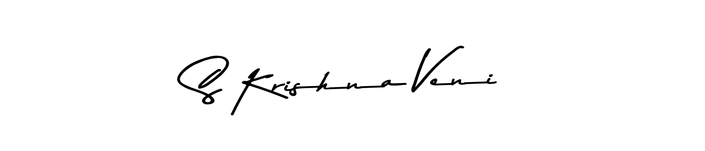 Make a beautiful signature design for name S Krishna Veni. With this signature (Asem Kandis PERSONAL USE) style, you can create a handwritten signature for free. S Krishna Veni signature style 9 images and pictures png