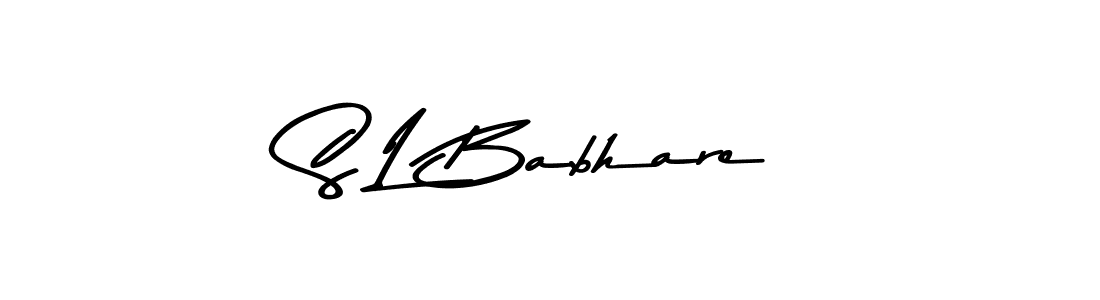 Also You can easily find your signature by using the search form. We will create S L Babhare name handwritten signature images for you free of cost using Asem Kandis PERSONAL USE sign style. S L Babhare signature style 9 images and pictures png