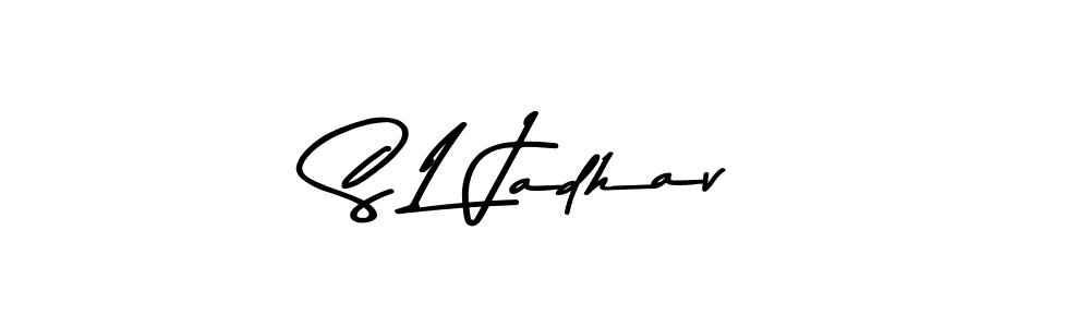 Create a beautiful signature design for name S L Jadhav. With this signature (Asem Kandis PERSONAL USE) fonts, you can make a handwritten signature for free. S L Jadhav signature style 9 images and pictures png