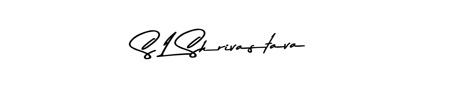 Create a beautiful signature design for name S L Shrivastava. With this signature (Asem Kandis PERSONAL USE) fonts, you can make a handwritten signature for free. S L Shrivastava signature style 9 images and pictures png