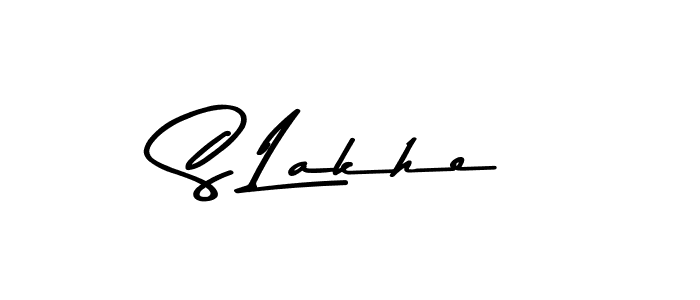 How to make S Lakhe name signature. Use Asem Kandis PERSONAL USE style for creating short signs online. This is the latest handwritten sign. S Lakhe signature style 9 images and pictures png