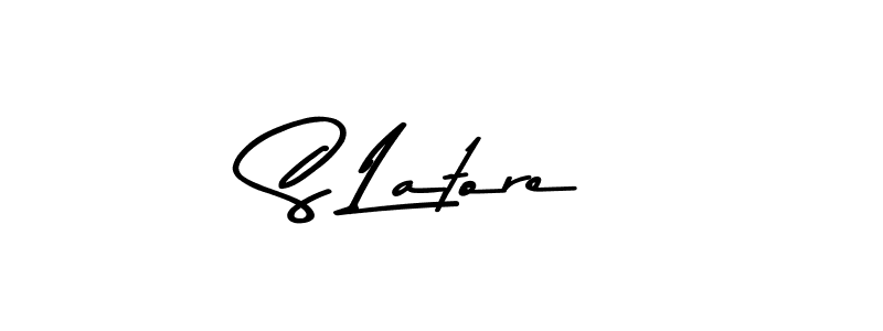 The best way (Asem Kandis PERSONAL USE) to make a short signature is to pick only two or three words in your name. The name S Latore include a total of six letters. For converting this name. S Latore signature style 9 images and pictures png