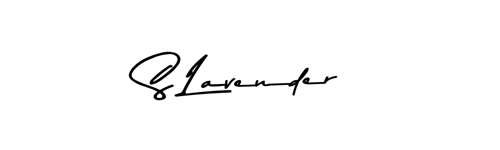 Create a beautiful signature design for name S Lavender. With this signature (Asem Kandis PERSONAL USE) fonts, you can make a handwritten signature for free. S Lavender signature style 9 images and pictures png