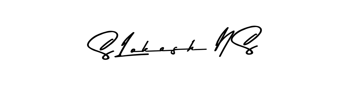 Design your own signature with our free online signature maker. With this signature software, you can create a handwritten (Asem Kandis PERSONAL USE) signature for name S Lokesh N S. S Lokesh N S signature style 9 images and pictures png