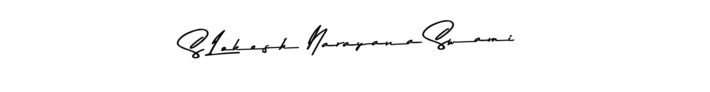 Design your own signature with our free online signature maker. With this signature software, you can create a handwritten (Asem Kandis PERSONAL USE) signature for name S Lokesh Narayana Swami. S Lokesh Narayana Swami signature style 9 images and pictures png