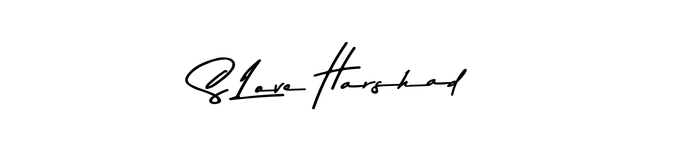 This is the best signature style for the S Love Harshad name. Also you like these signature font (Asem Kandis PERSONAL USE). Mix name signature. S Love Harshad signature style 9 images and pictures png
